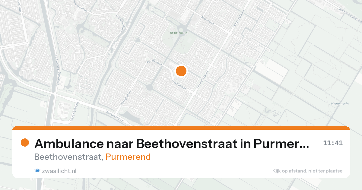 Ambulance naar Beethovenstraat in Purmerend — 15 aug 2026