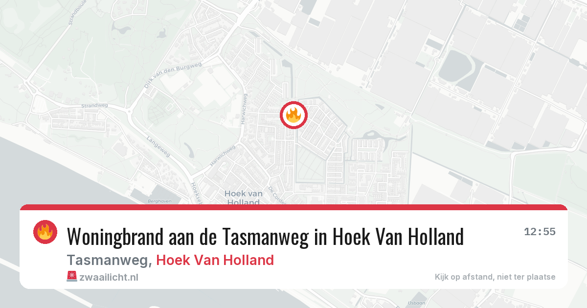 Woningbrand aan de Tasmanweg in Hoek Van Holland — 29 mei 2026