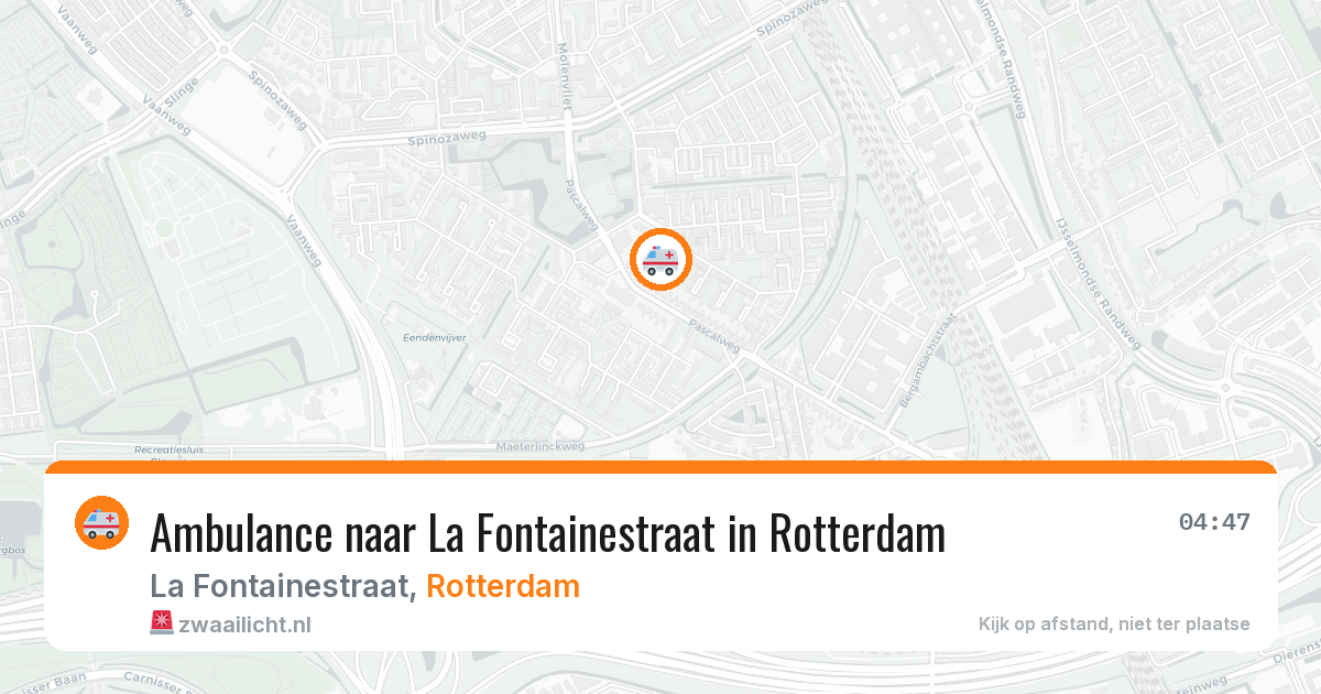 Ambulance naar La Fontainestraat in Rotterdam — 13 jul 2026