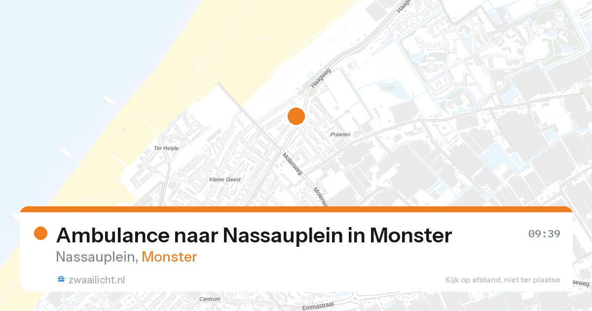 Ambulance naar Nassauplein in Monster — 28 aug 2026