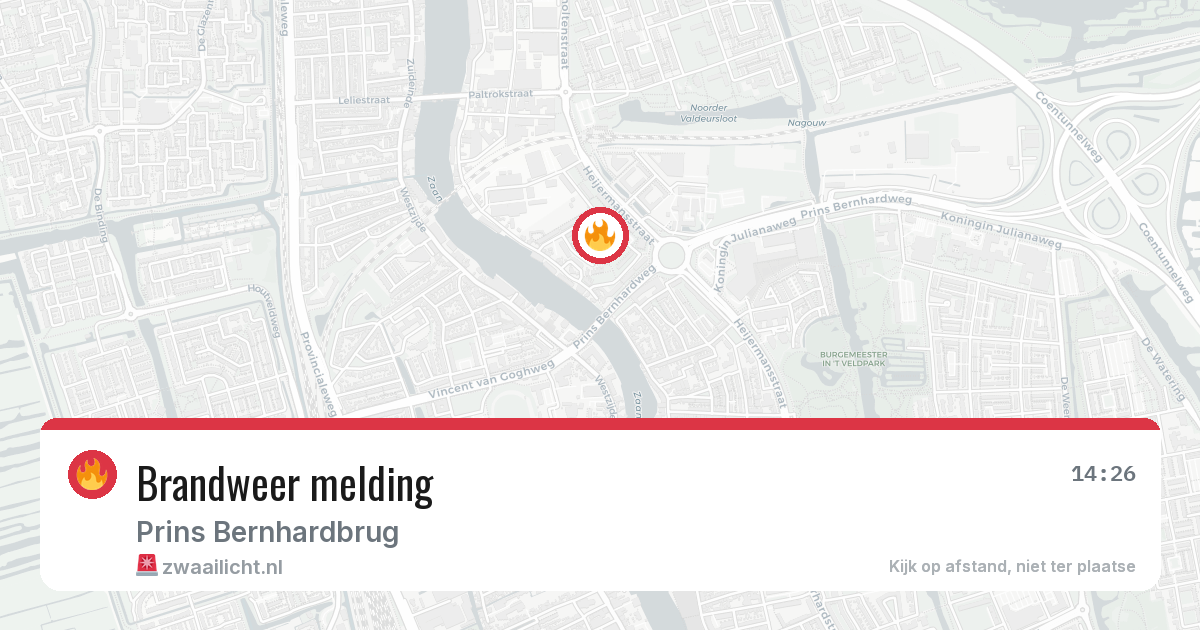 Brandweer melding — 1 aug 2026