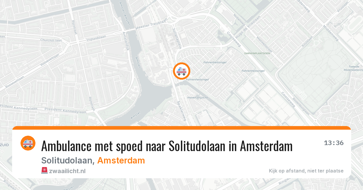 Ambulance met spoed naar Solitudolaan in Amsterdam — 25 mrt 2026
