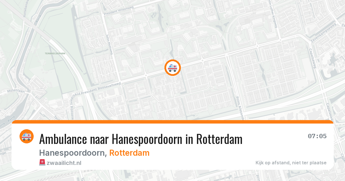 Ambulance naar Hanespoordoorn in Rotterdam — 26 mei 2026