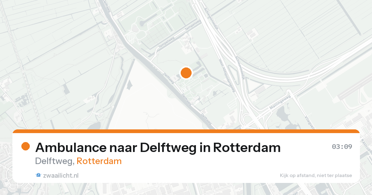 Ambulance naar Delftweg in Rotterdam — 23 aug 2026