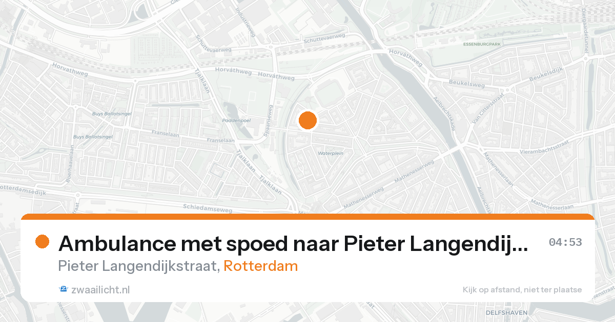 Ambulance met spoed naar Pieter Langendijkstraat in Rotterdam — 30 mei 2026