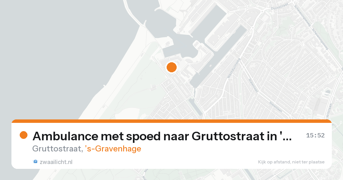 Ambulance met spoed naar Gruttostraat in 's-Gravenhage — 23 aug 2026