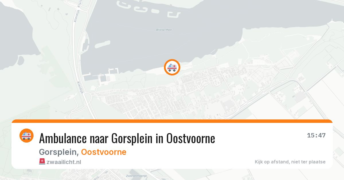 Ambulance naar Gorsplein in Oostvoorne — 14 aug 2026