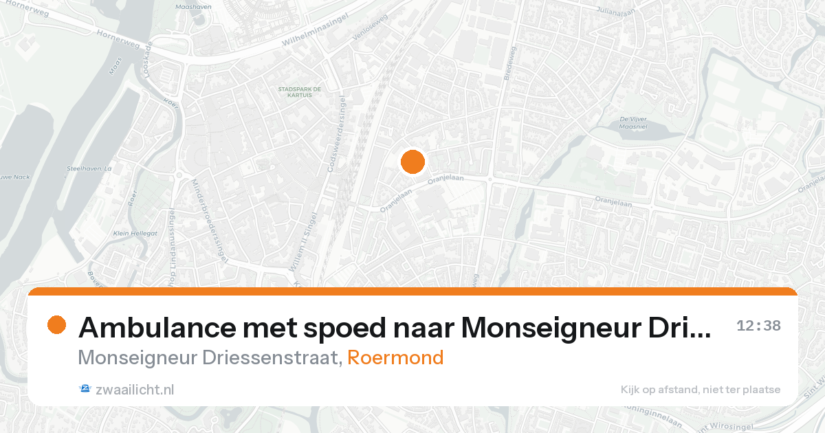 Ambulance met spoed naar Monseigneur Driessenstraat in Roermond — 17 aug 2026