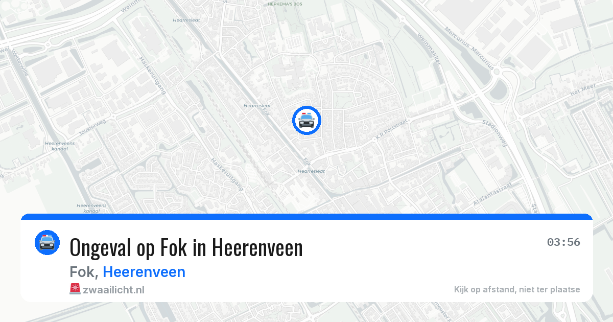 Ongeval op Fok in Heerenveen — 21 jun 2026