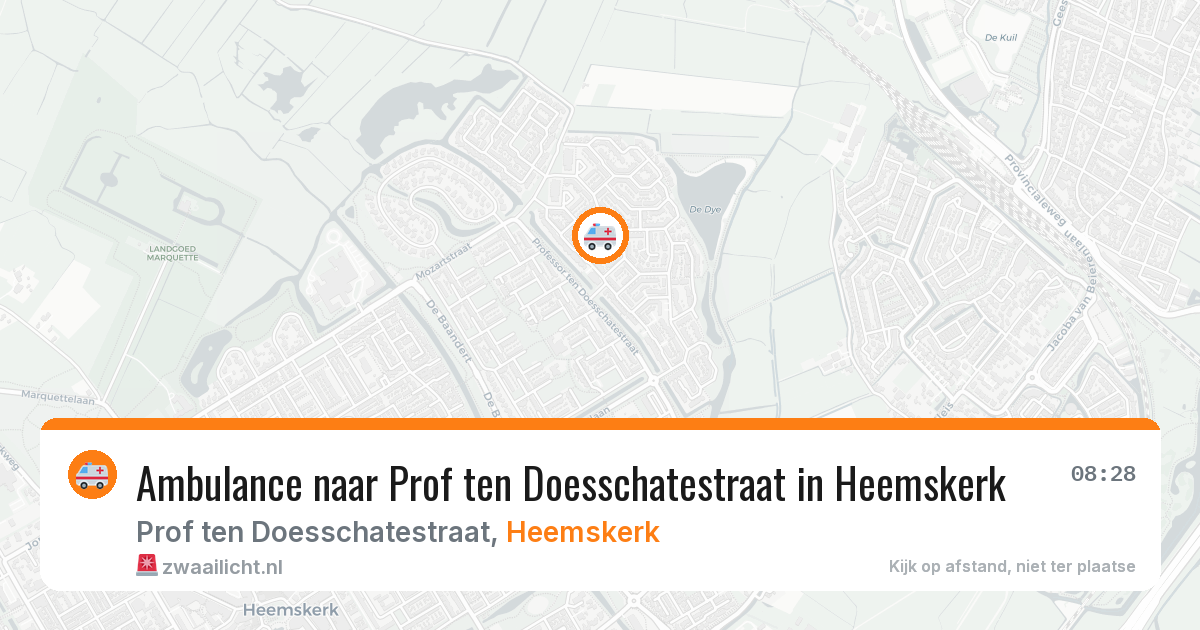 Ambulance naar Prof ten Doesschatestraat in Heemskerk — 22 jun 2026