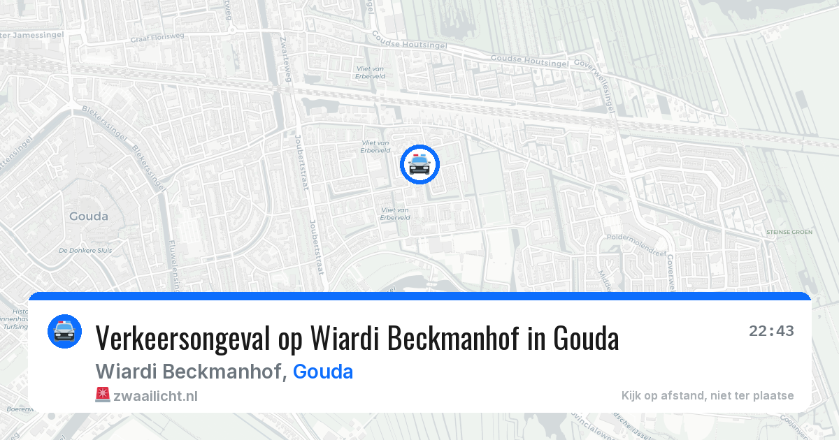 Verkeersongeval op Wiardi Beckmanhof in Gouda — 14 jun 2026
