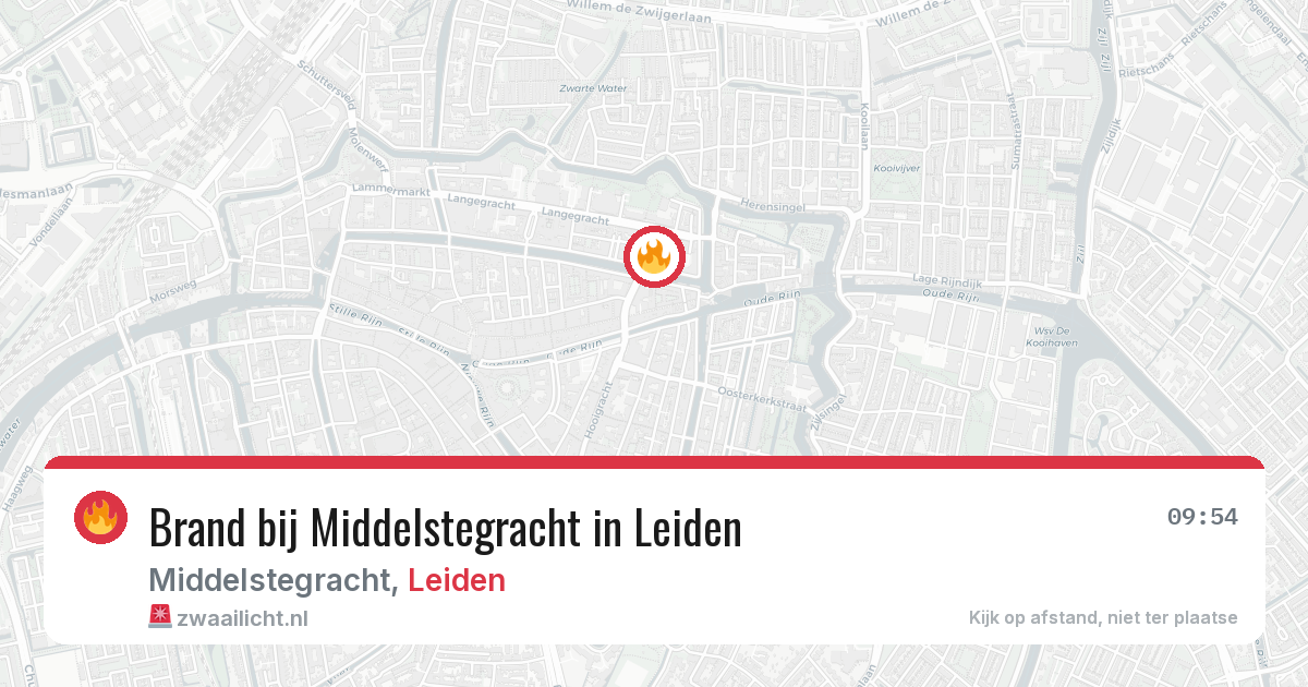 Brand bij Middelstegracht in Leiden — 31 jul 2026