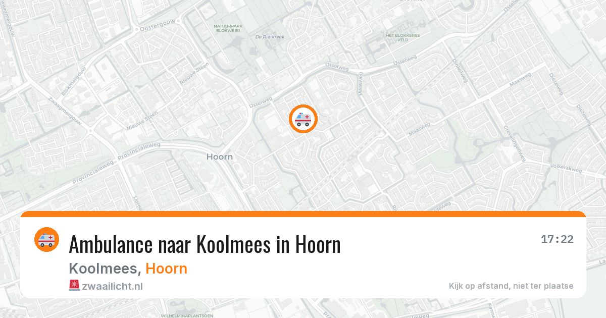 Ambulance naar Koolmees in Hoorn — 20 jul 2026