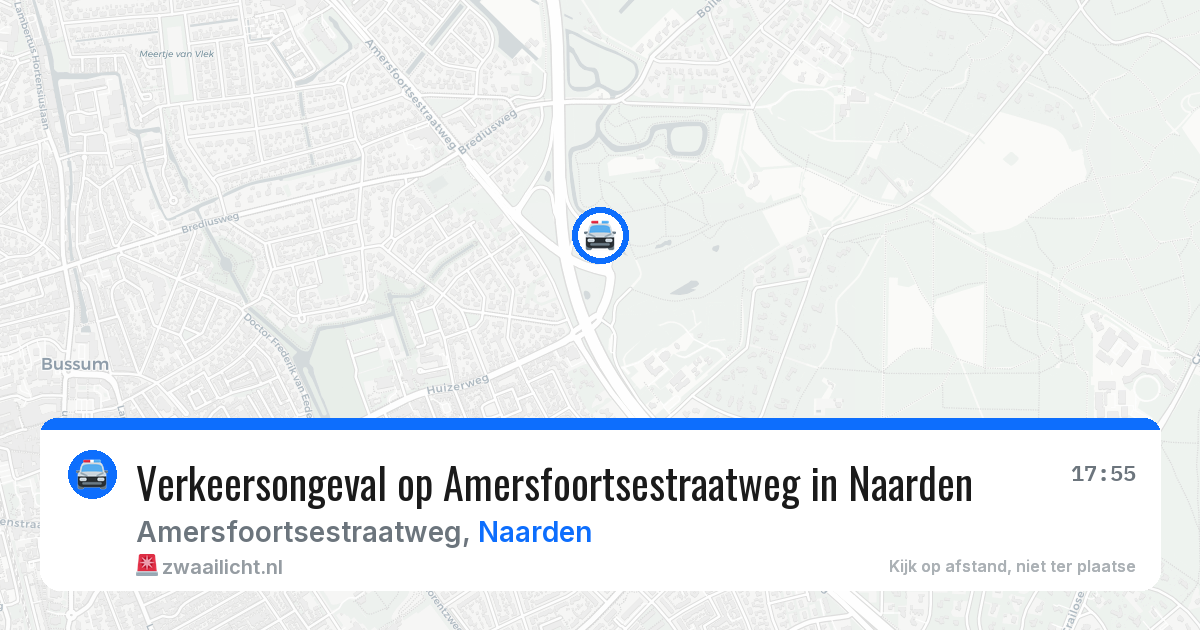Verkeersongeval op Amersfoortsestraatweg in Naarden — 24 mrt 2026