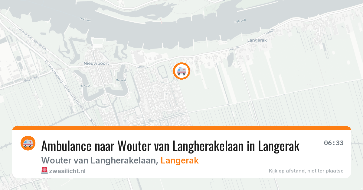 Ambulance naar Wouter van Langherakelaan in Langerak — 27 mrt 2026
