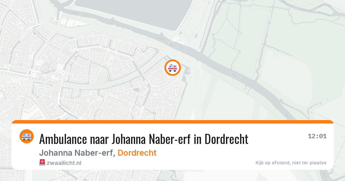 Ambulance naar Johanna Naber-erf in Dordrecht — 14 mei 2026