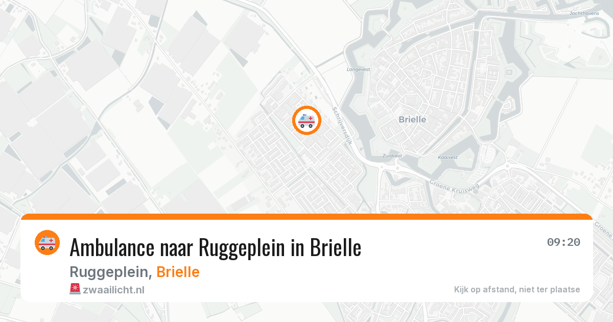 Ambulance naar Ruggeplein in Brielle — 6 mei 2026