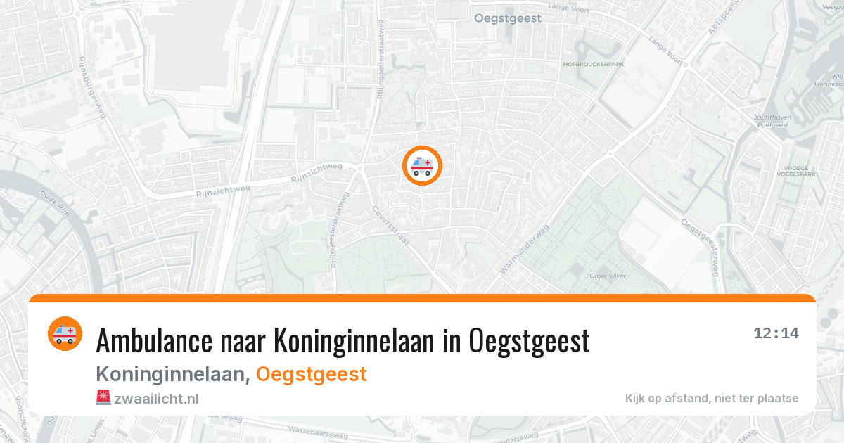 Ambulance naar Koninginnelaan in Oegstgeest — 6 mei 2026