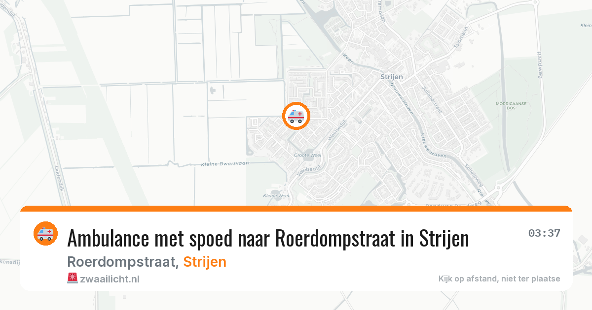 Ambulance met spoed naar Roerdompstraat in Strijen — 28 jan 2026