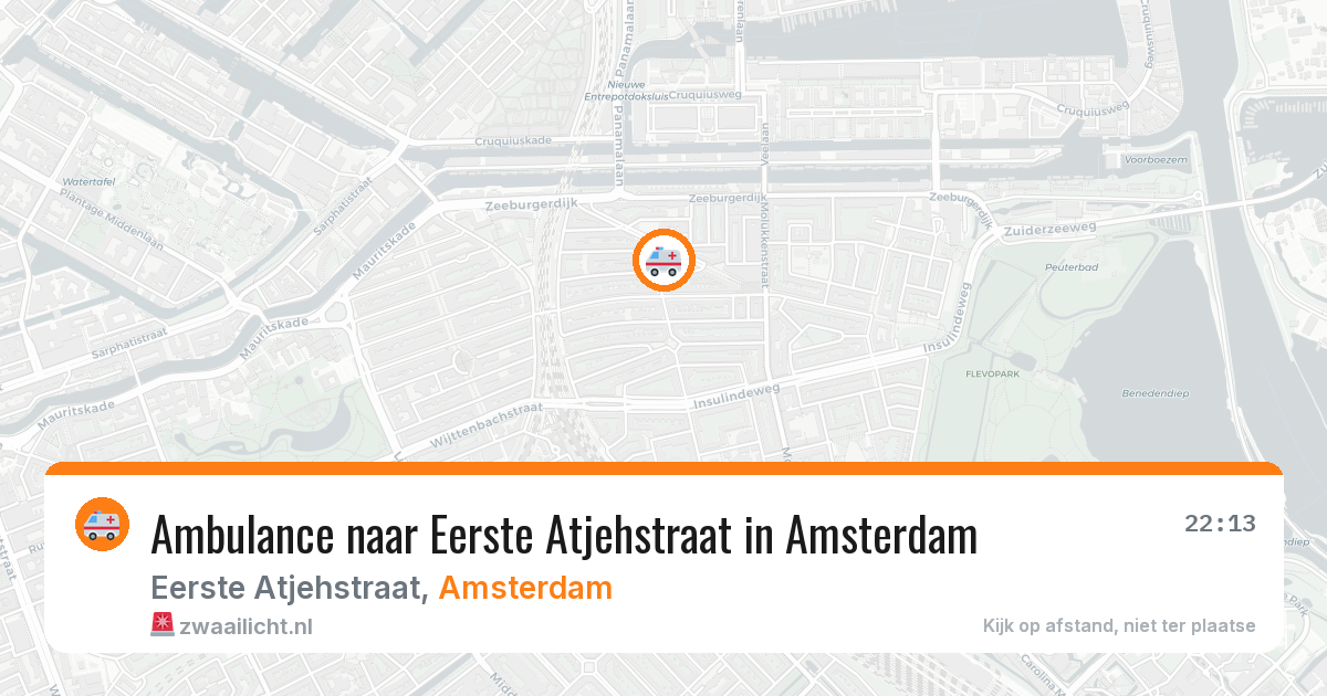 Ambulance naar Eerste Atjehstraat in Amsterdam — 9 jun 2026