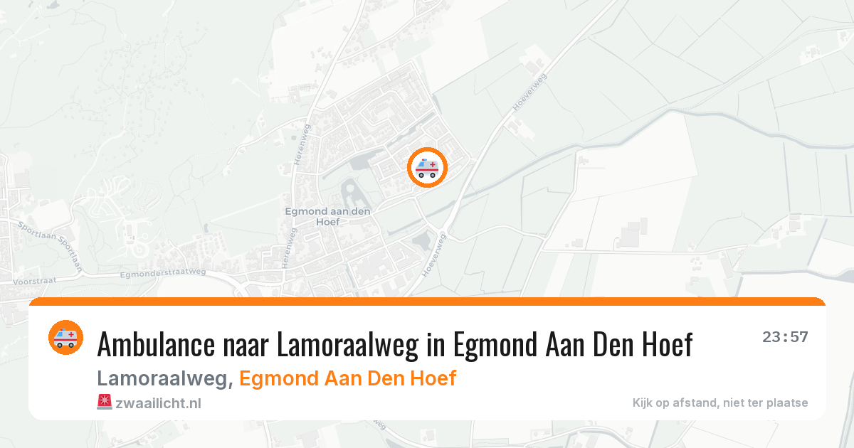 Ambulance naar Lamoraalweg in Egmond Aan Den Hoef — 9 jun 2026