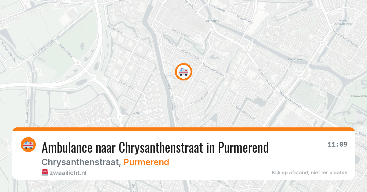 Ambulance naar Chrysanthenstraat in Purmerend — 2 jul 2026