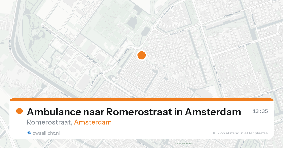 Ambulance naar Romerostraat in Amsterdam — 24 aug 2026