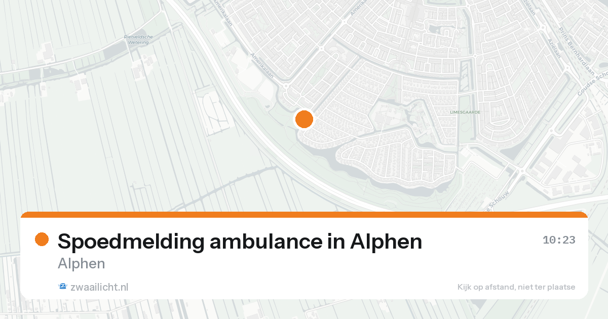 Spoedmelding ambulance in Alphen — 7 jun 2026