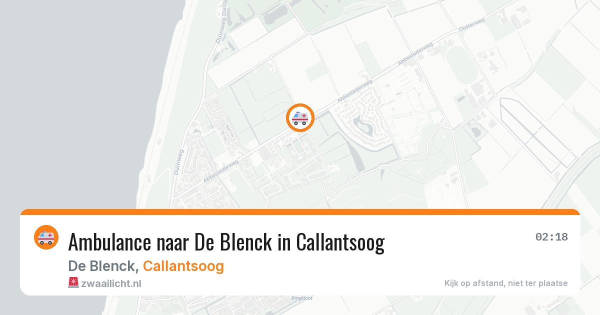 Ambulance naar De Blenck in Callantsoog — 18 jun 2026