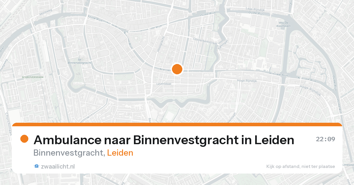 Ambulance naar Binnenvestgracht in Leiden — 22 apr 2026