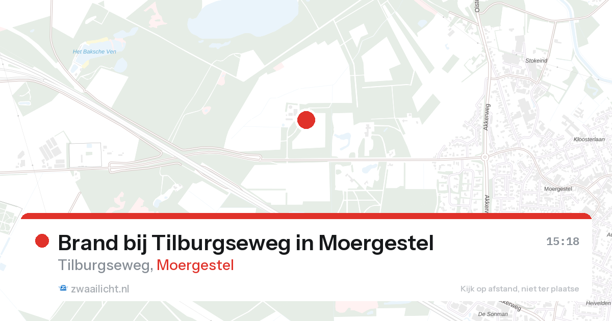 Brand bij Tilburgseweg in Moergestel — 24 aug 2026