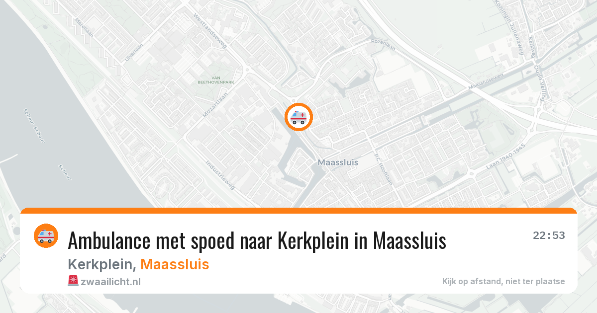 Ambulance met spoed naar Kerkplein in Maassluis — 20 mrt 2026