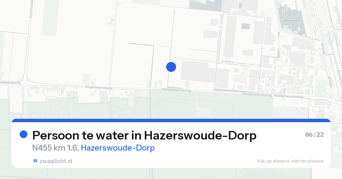 Persoon te water in Hazerswoude-Dorp — 19 aug 2026