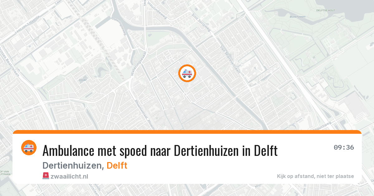 Ambulance met spoed naar Dertienhuizen in Delft — 23 jun 2026