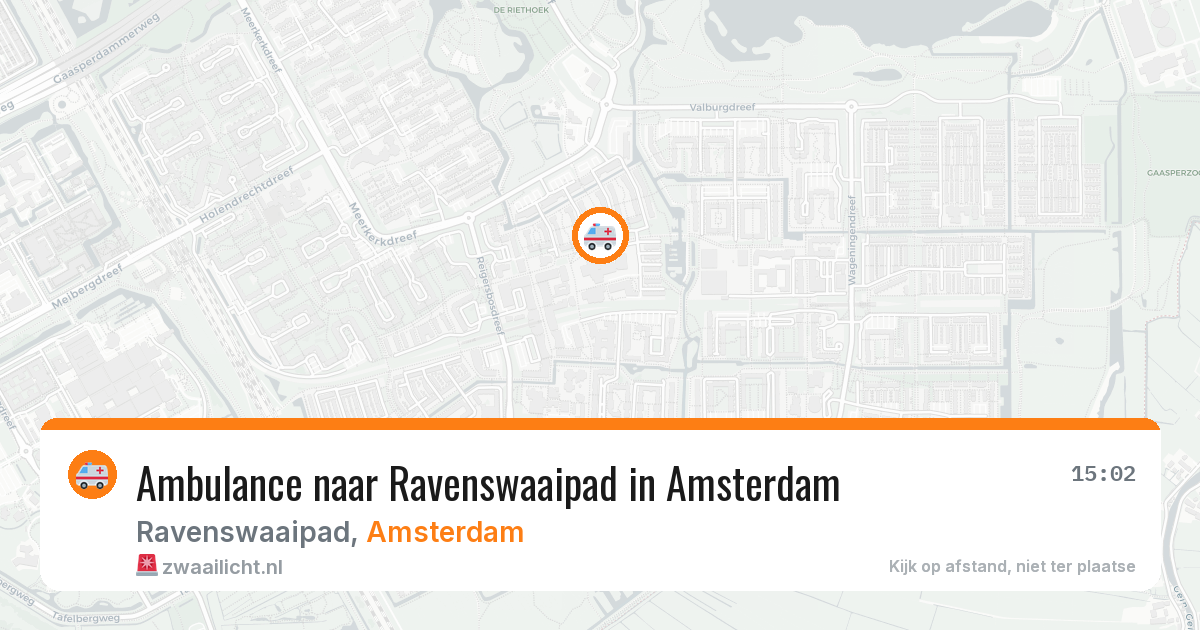 Ambulance naar Ravenswaaipad in Amsterdam — 31 mrt 2026