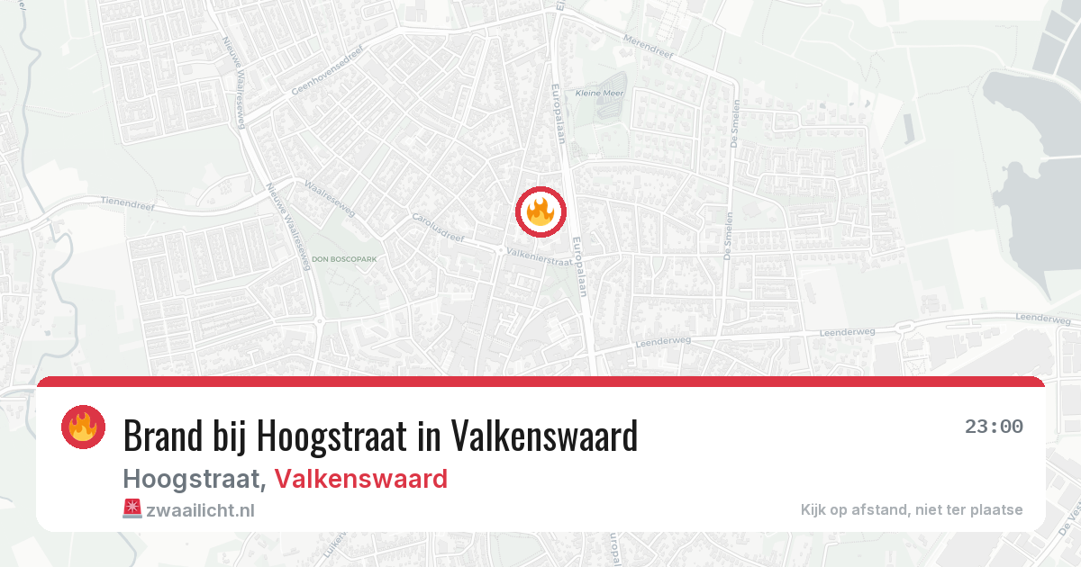 Brand bij Hoogstraat in Valkenswaard — 9 jun 2026
