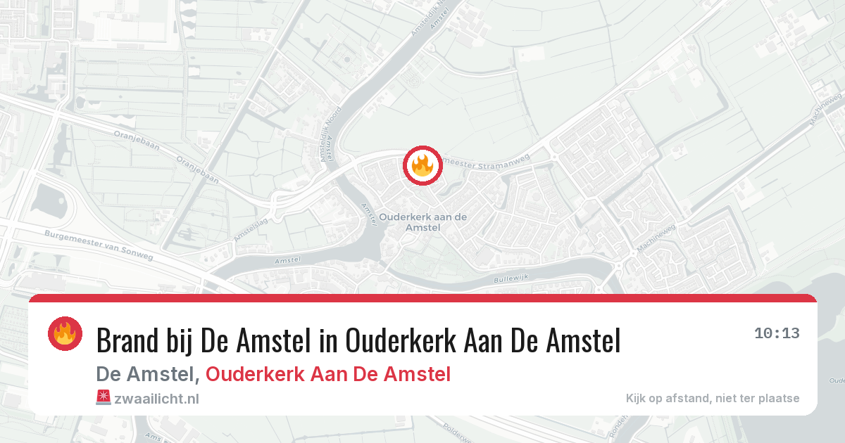 Brand bij De Amstel in Ouderkerk Aan De Amstel — 3 jun 2026