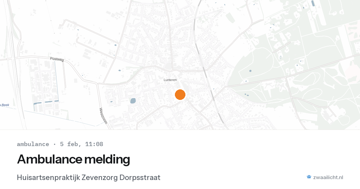 Ambulance melding — 5 feb 2026