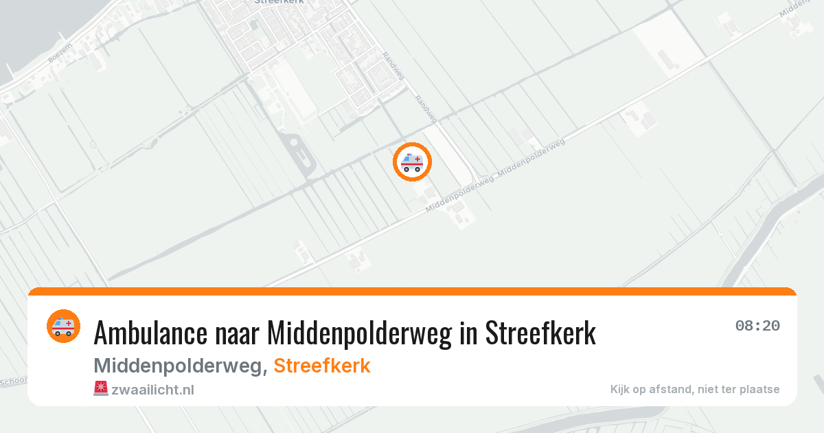 Ambulance naar Middenpolderweg in Streefkerk — 18 apr 2026