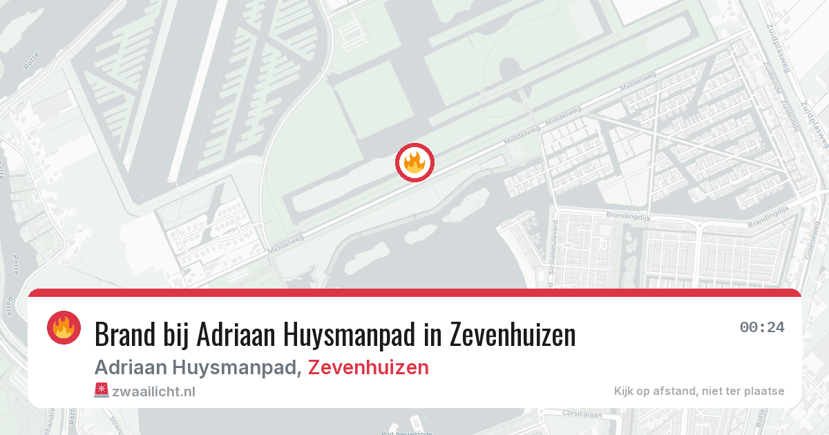Brand bij Adriaan Huysmanpad in Zevenhuizen — 31 jul 2026
