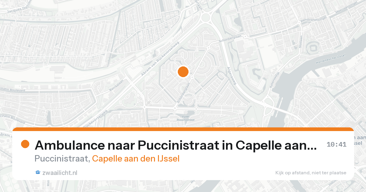 Ambulance naar Puccinistraat in Capelle aan den IJssel — 31 jan 2026