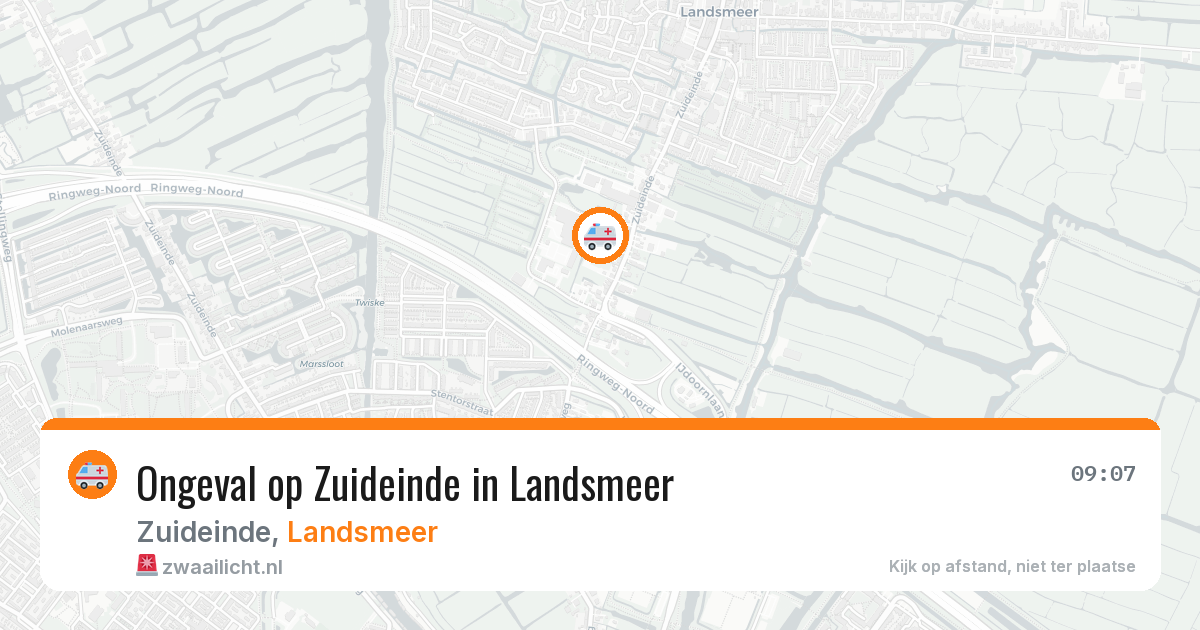 Ongeval op Zuideinde in Landsmeer — 29 jun 2026