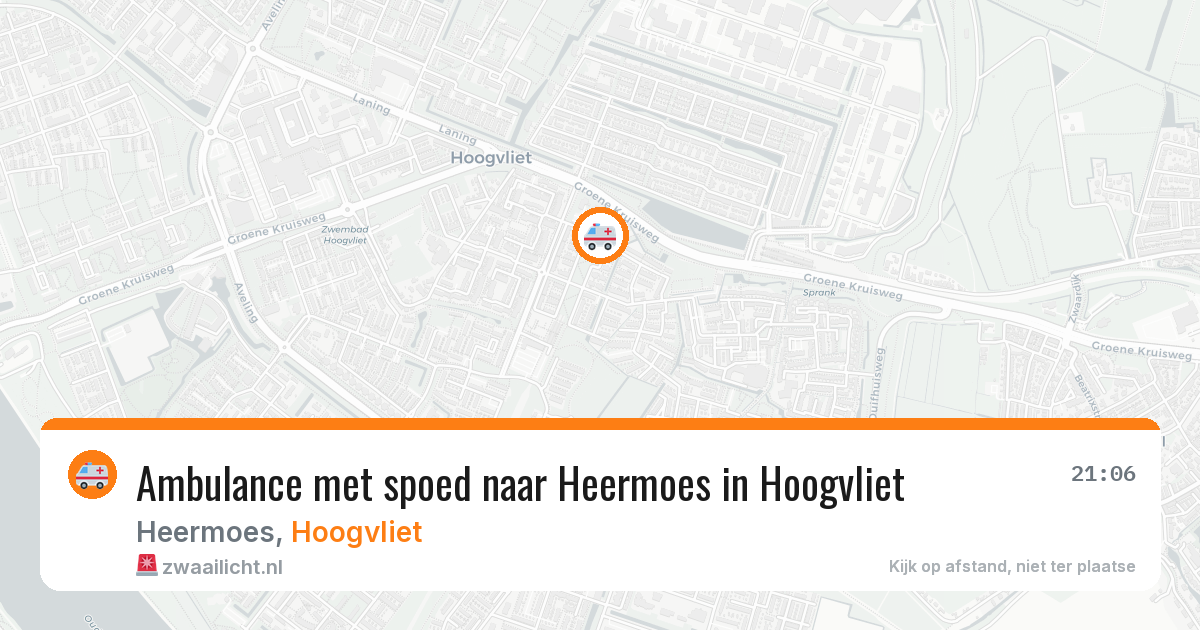 Ambulance met spoed naar Heermoes in Hoogvliet — 29 mei 2026