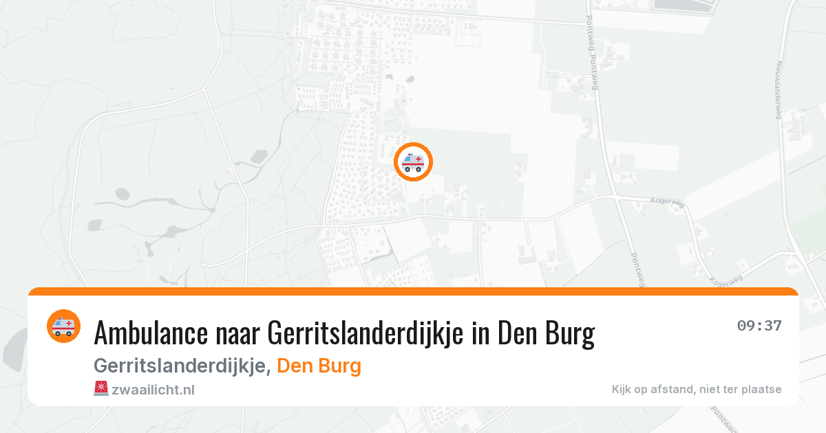Ambulance naar Gerritslanderdijkje in Den Burg — 20 jun 2026