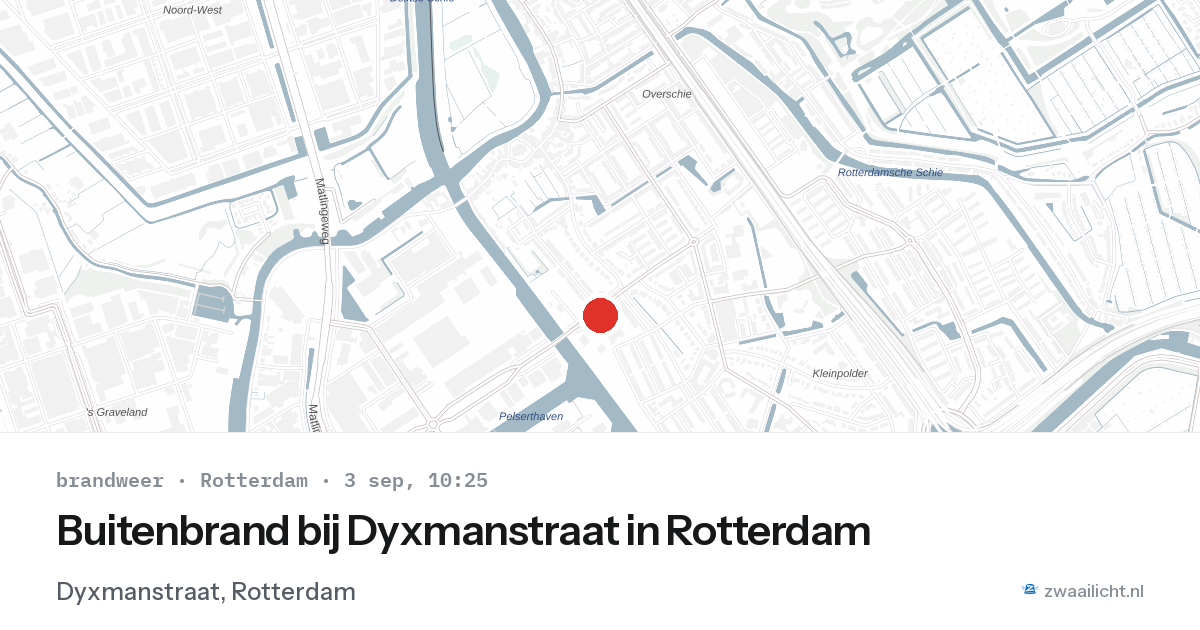 Buitenbrand bij Dyxmanstraat in Rotterdam — 3 sep 2026