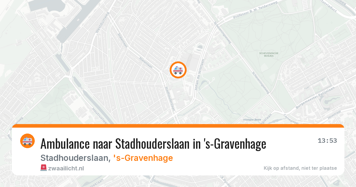 Ambulance naar Stadhouderslaan in 's-Gravenhage — 8 jun 2026