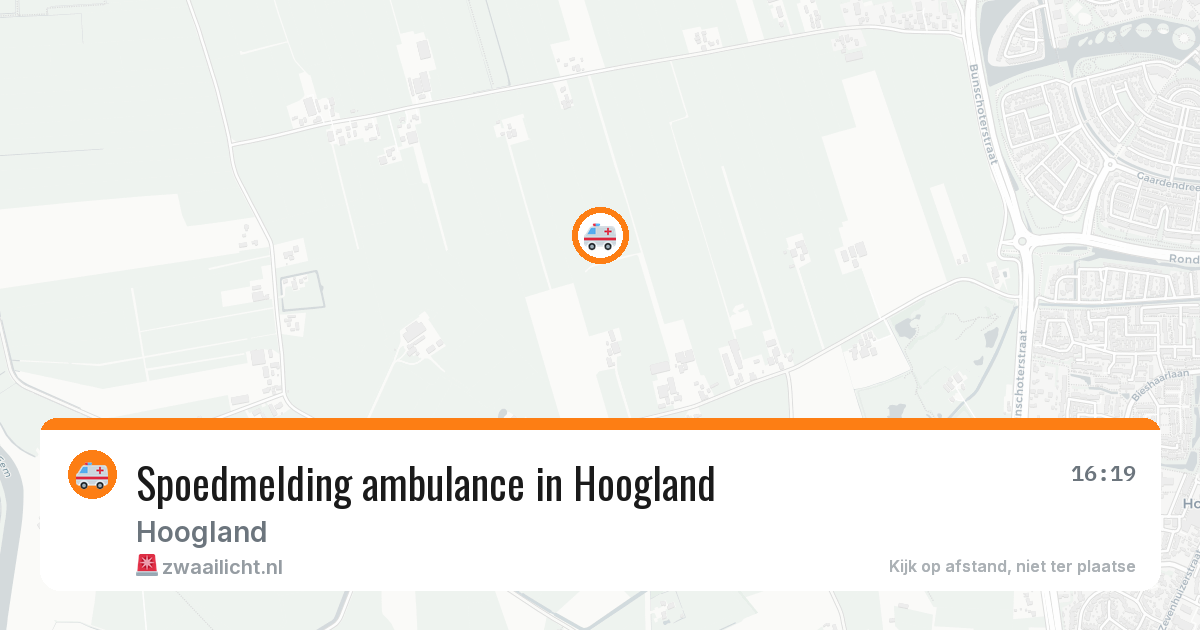 Spoedmelding ambulance in Hoogland — 11 aug 2026