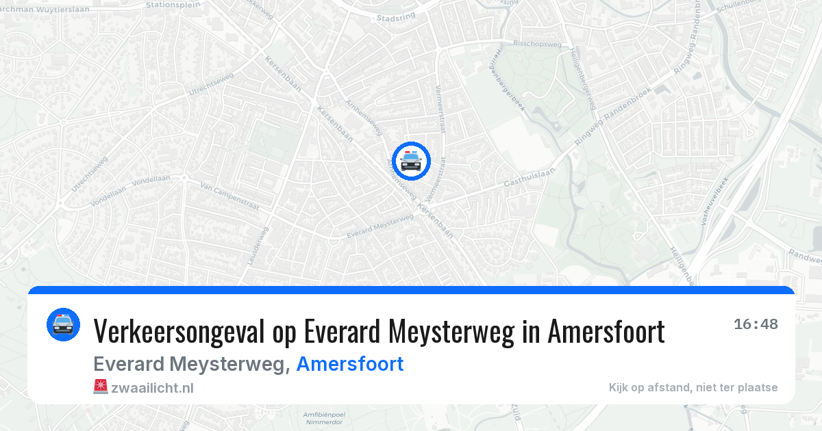 Verkeersongeval op Everard Meysterweg in Amersfoort — 12 mei 2026