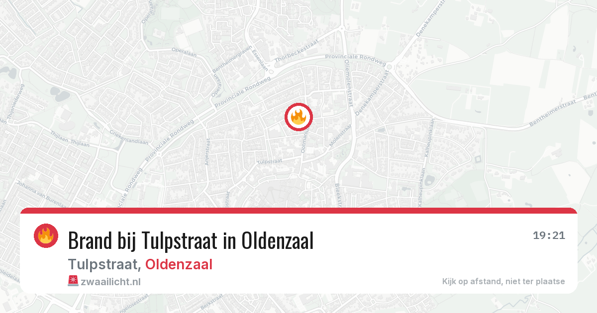 Brand bij Tulpstraat in Oldenzaal — 14 jun 2026