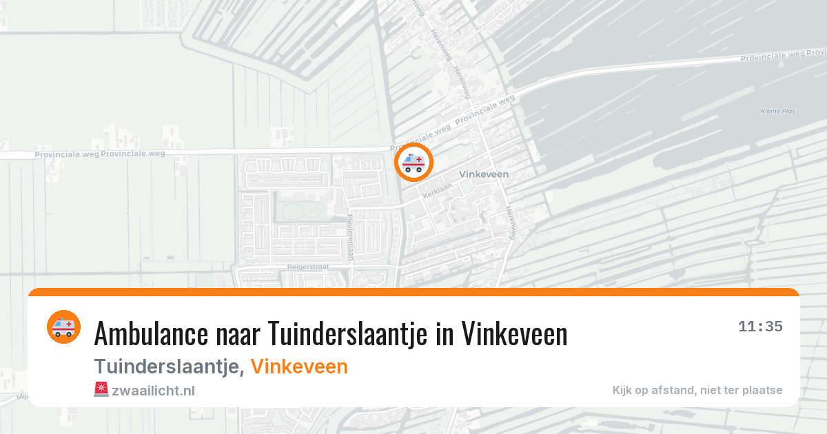 Ambulance naar Tuinderslaantje in Vinkeveen — 10 aug 2026